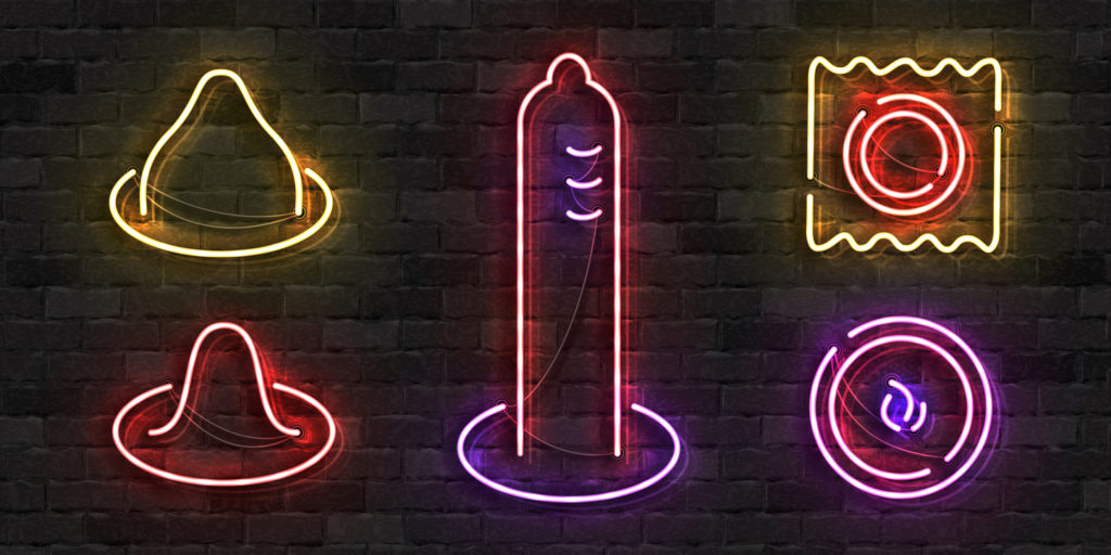 neon condoms